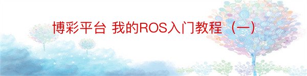 博彩平台 我的ROS入门教程（一）